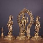 Superfine Brass Tirupati Balaji with Bhudevi & Sridevi Set | 23" Divine Trio | 23kg Temple Grade Masterpiece | Sacred Murti Set | Jaipurio